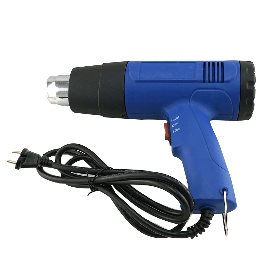 Новый тепловой пистолет горячего воздуха двойная температура + 4 насадки