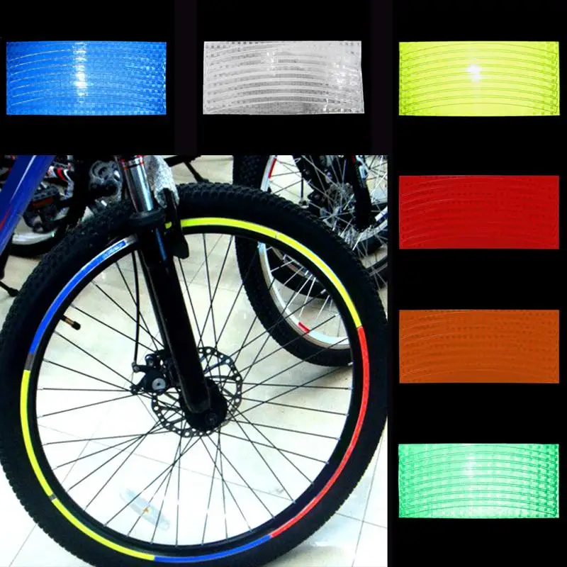1 шт. велосипедная шина светоотражающие наклейки красочный велосипед Велоспорт колеса наклейки на обод горный велосипед Наклейка Защитные наклейки