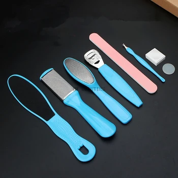 

200Pcs/Lot 8 in 1 Exfoliating Pedicure Peeling Foot Care Dead Skin Remover Foot Polishing Sanding Cuticles File Rasp Tool Set