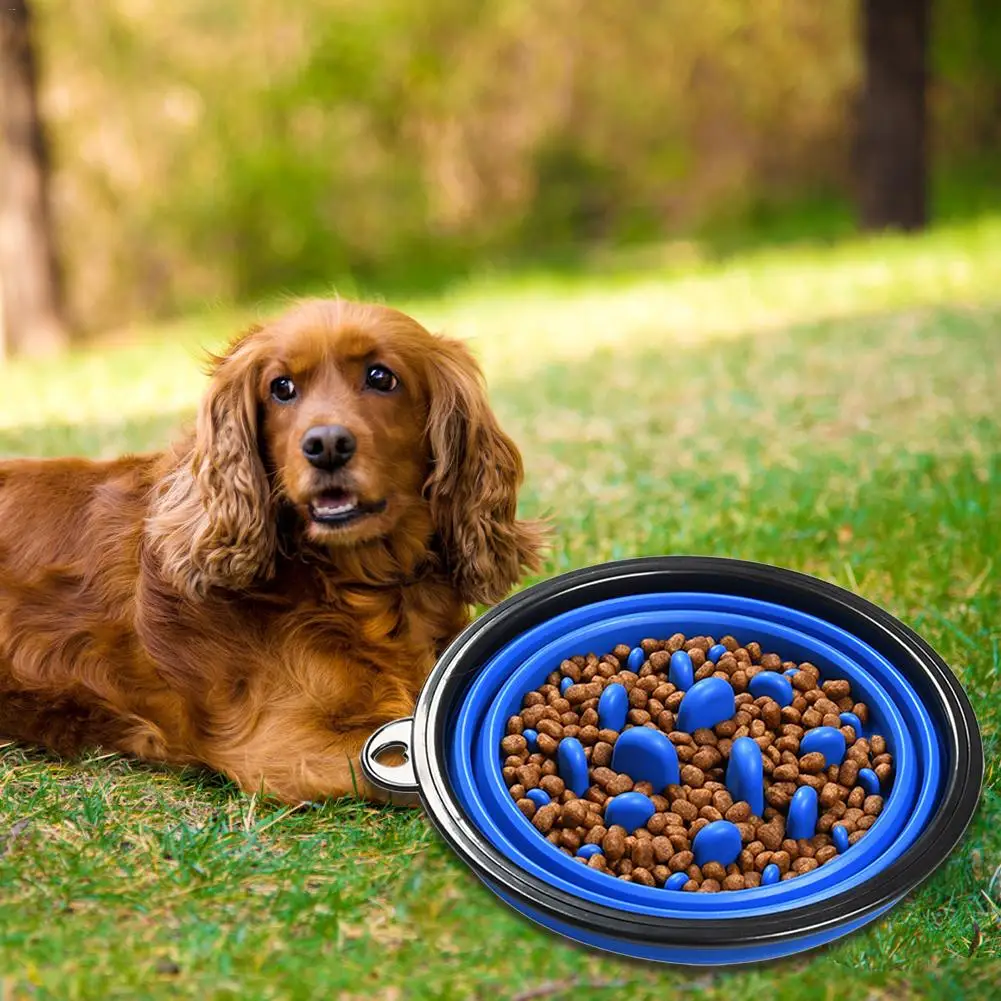 Pet Folding Bowl Pet Dog Food Water Feeding Portable Travel Bowl With A Safety Buckle Healthy And Non-toxic Pet Folding Bowl Pet Dog Food Water Feeding Portable Travel Bowl With A Safety Buckle Healthy And Non-toxic