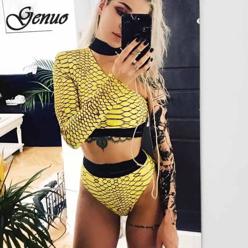 Genuo Womens Bodysuit Patchwork Yellow One Shoulder Checkerboard Femme Bodysuits Skinny Beachwear Plaid Fashion Body Suits Genuo Womens Bodysuit Patchwork Yellow One Shoulder Checkerboard Femme Bodysuits Skinny Beachwear Plaid Fashion Body Suits