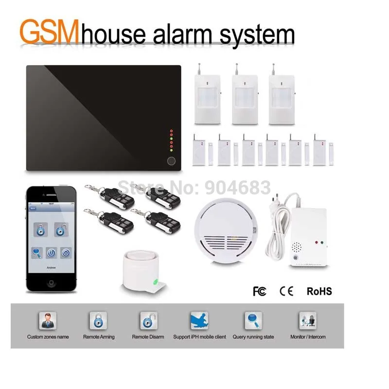 

G1D-1 DIY Wireless GSM alarm System HOME Security BURGLAR ALARM KIT with PIR Sensor detector Siren Door/window sensor,gift box