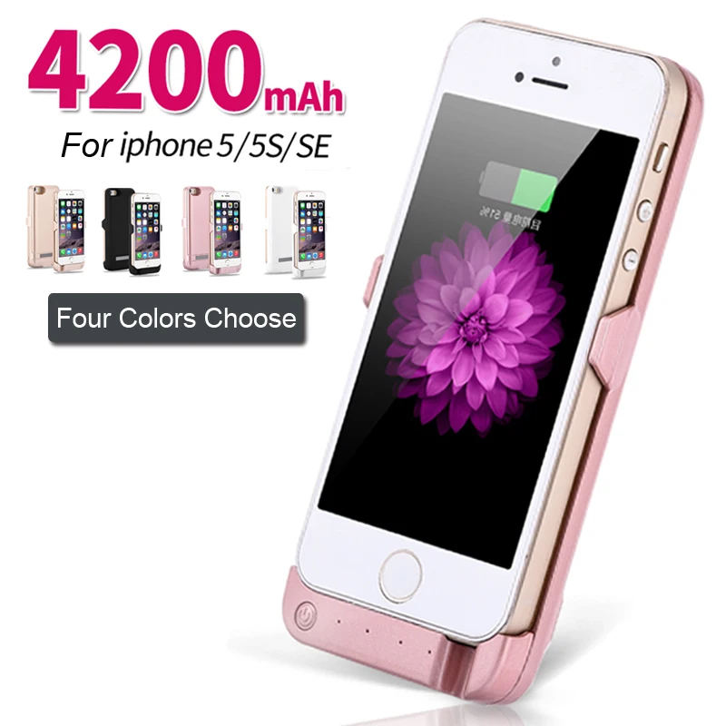 Kopen Nieuwste Draagbare Backup Externe Batterij Oplader Case Voor 5 s Powerbank Pack Opladen Case Cover Voor iPhone 5 5 s SE Batterij Case