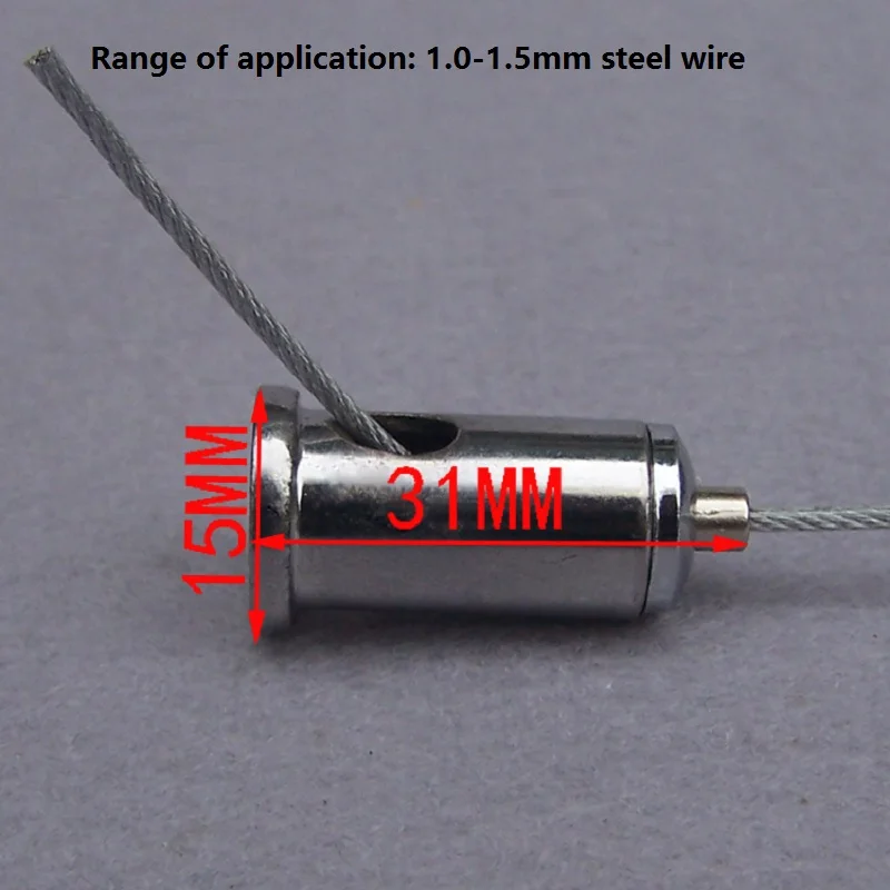 10 шт./лот 1,0-2,5 мм стальной трос фиксатор стальной трос зажим для провода фиксатор для офисного освещения подвесной светильник