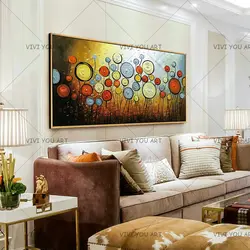 Ручной работы большой размеры Ручная роспись цветок пейзаж маслом на холсте стены книги по искусству фотографии для гостиная домашний
