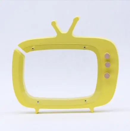 

Fashion kids Money Boxes Coin Bank For Children Four Kind Candy Color TV Designer Transparent Wood Decoration Design Box