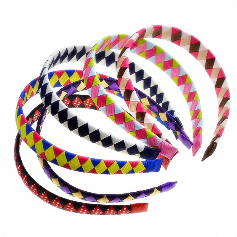 100pcs DHL Free shipping Two Tone Colors Ribbon Wrapped Plastic Hair