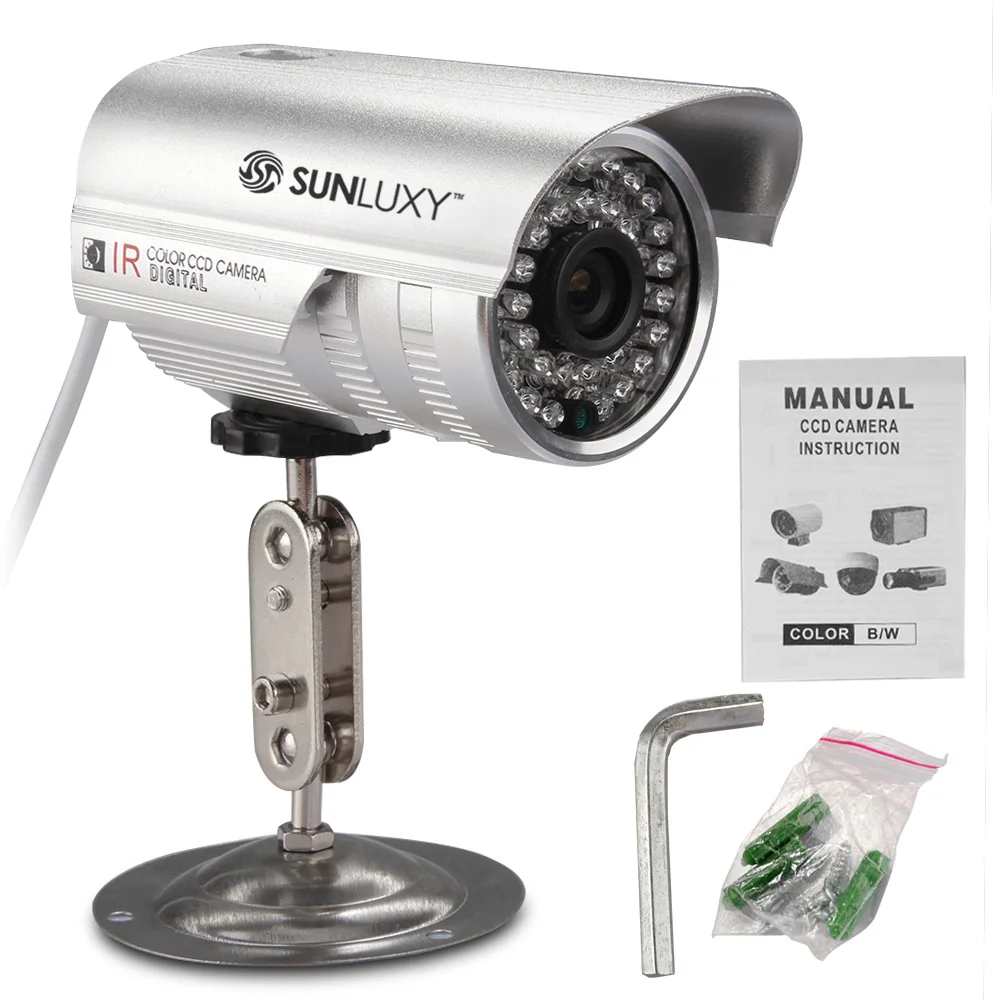 SUNLUXY Waterproof font b Outdoor b font Indoor Fake Camera Security Dummy CCTV Surveillance Camera Night