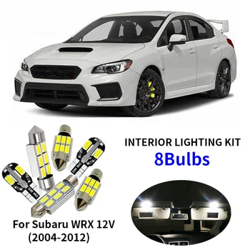 

8pcs Car Accessories Led interior Light Lamp Bulb kits For 2004-2012 Subaru WRX 12V Led Map Dome Trunk License Plate Light Lamp