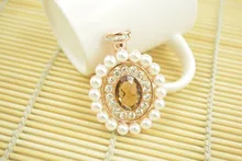 Hot Europe big perfume bottle brooch Crystal from Swarovski Luxury wild pearl corsage female women brooch Fashion Jewelry