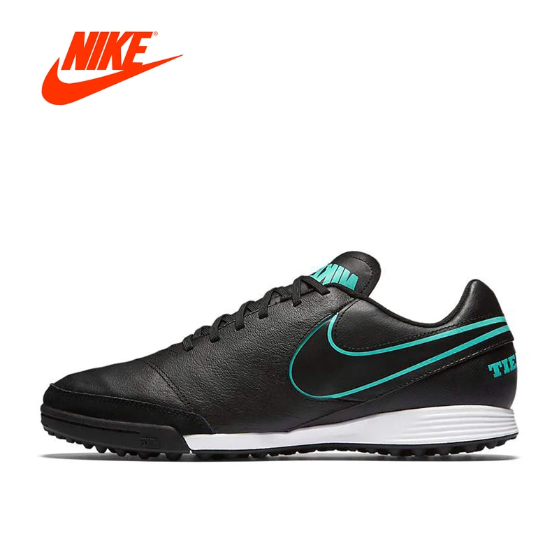 Original New Arrival Authentic NIKE TIEMPO GENIO II LEATHER TF Men's Comfortable Light Football Shoes Soccer Sneakers