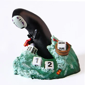 

Miyazaki Hayao Spirited Away No Face Calendar Toys PVC Studio Ghibli Action Figure Toy Toy Micro Landscape Collection Model Toys