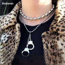 Стильный женский браслет в стиле Панк цепь чокер рок Харадзюку ожерелье-цепочка звено металлическое ожерелье 4 стиля