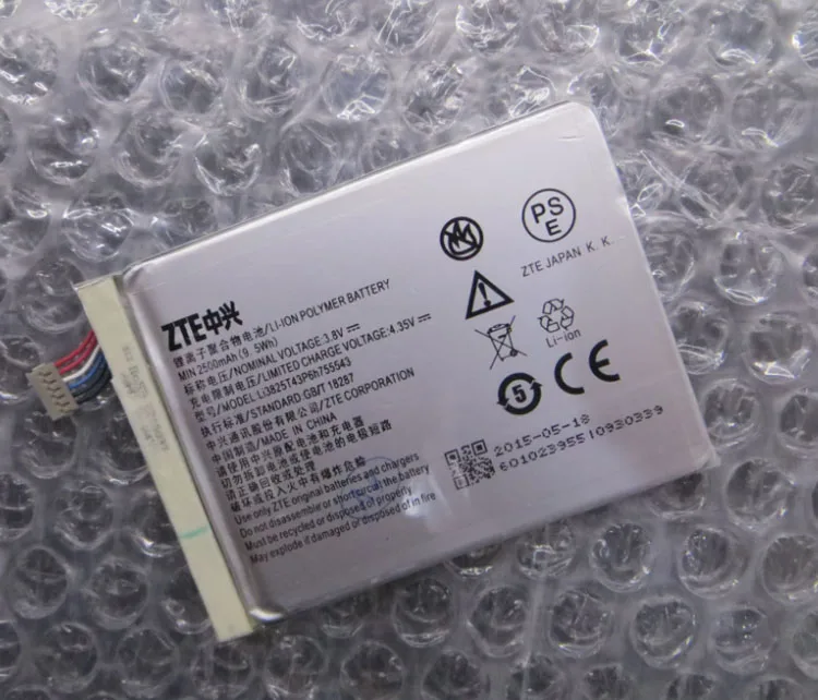 

3.8V batteries Rechargeable Li-ion Li-polymer Built-in lithium polymer battery for Li3825t43p6h755543 ZTE Q705U 2500mah