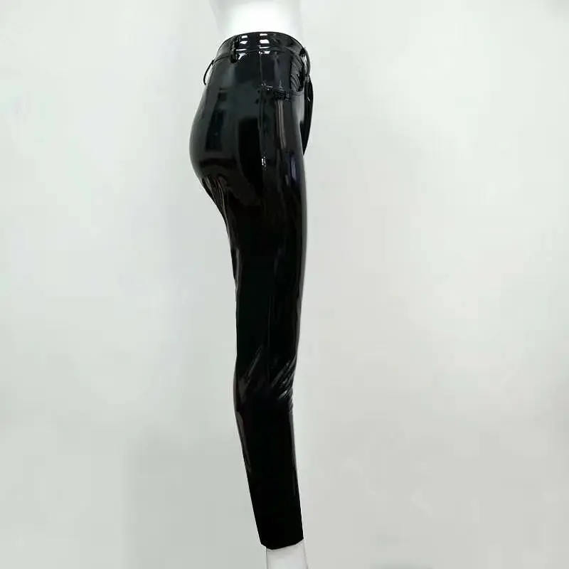 Женские кожаные брюки стрейч коричневые красные черные штаны 2019|stretch pants|leather stretch