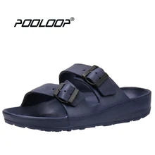 POOLOOP/Новые летние классические сандалии Bken Mule для мужчин; Повседневная летняя пляжная обувь; шлёпанцы для взрослых; мягкие садовые рабочие Сабо