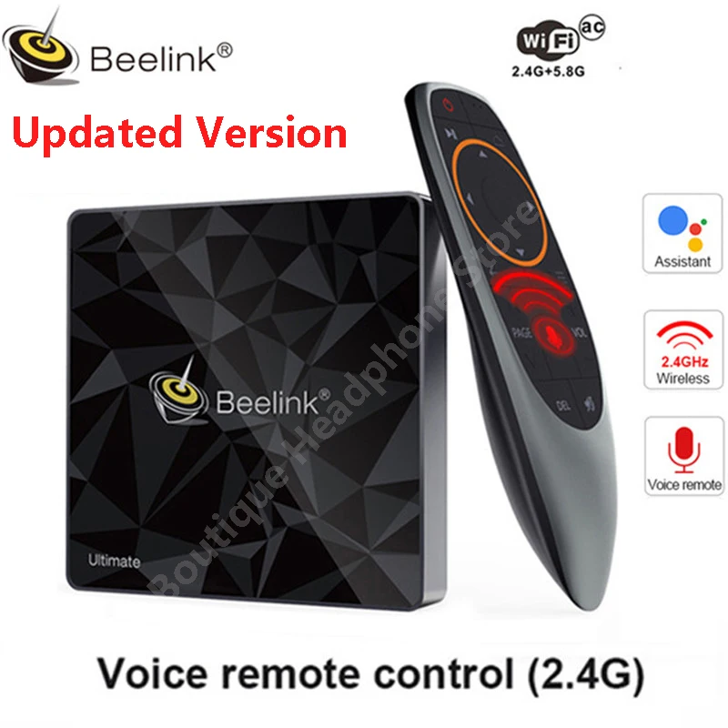 Beelink GT1 Ultimate/GT1-A Smart tv BOX Android 7,1 Голосовое управление Amlogic S912 4K телеприставка 2,4G WiFi HDMI H.265 медиаплеер