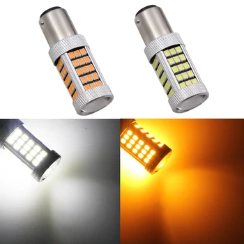 

1pcs 1157 BAY15D P21/5W BAZ15D P21/4W BAW15D PR21/5W 66 SMD 2835 LED White Red 12V Car Brake Stop Turn Tail signal lamp bulb