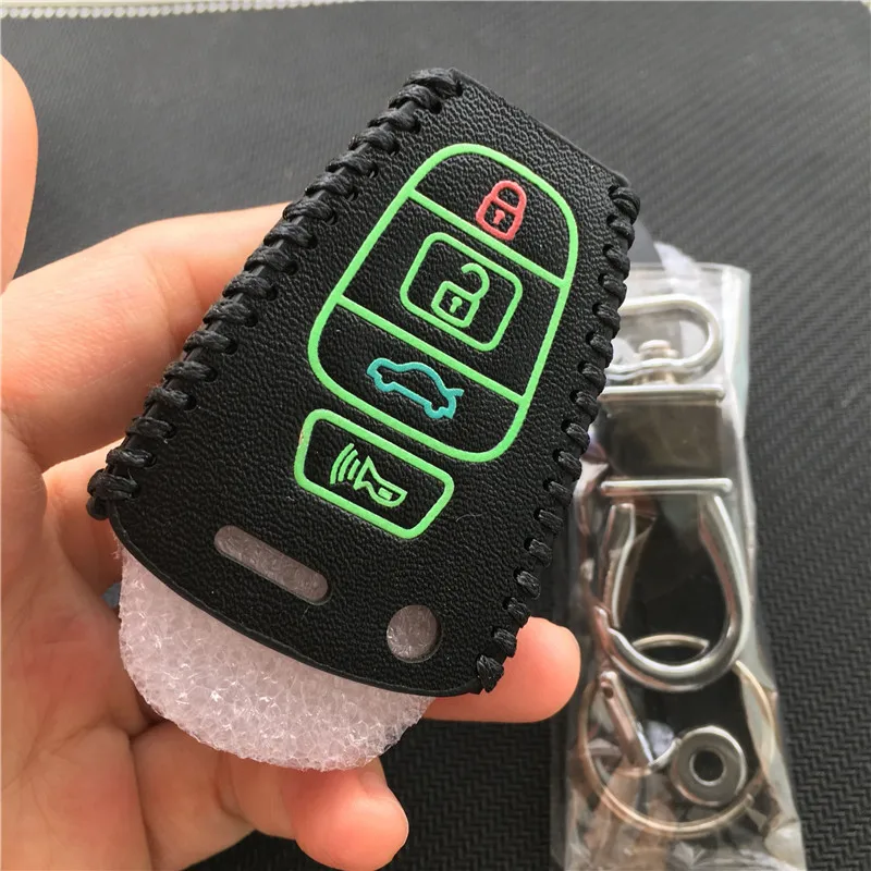 ZAD светящийся кожаный чехол для автомобильного ключа сумка Hyundai villa Veracruz