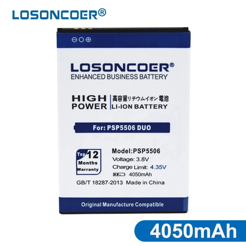 Аккумуляторы LOSONCOER PSP5506 4050 мАч для Prestigio Grace Q5 PSP5506DUO PSP 5506 DUO высокое качество