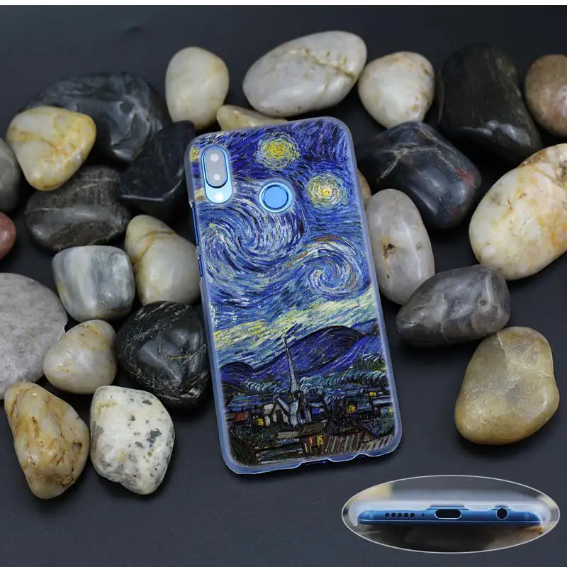 Чехол Sky Van Gogh для huawei P20 P Smart Nova 4 3i P30 P10 P9 P8 lite Pro mini Прозрачный жесткий чехол для телефона