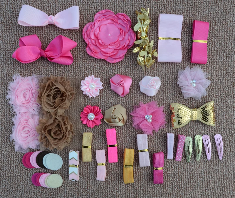 

Kinder Kuendy Hot Pink and Rainbow DIY Kits Make Your Own Designs Hair Accessories Birthday Gifts For Sweet Girls
