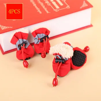 

Dog Shoes Cover Non-slip Waterproof Rain Boots 4 Pcs/Set Portable Pet Autumn Winter Dogs Paws Soft Shoe FP8
