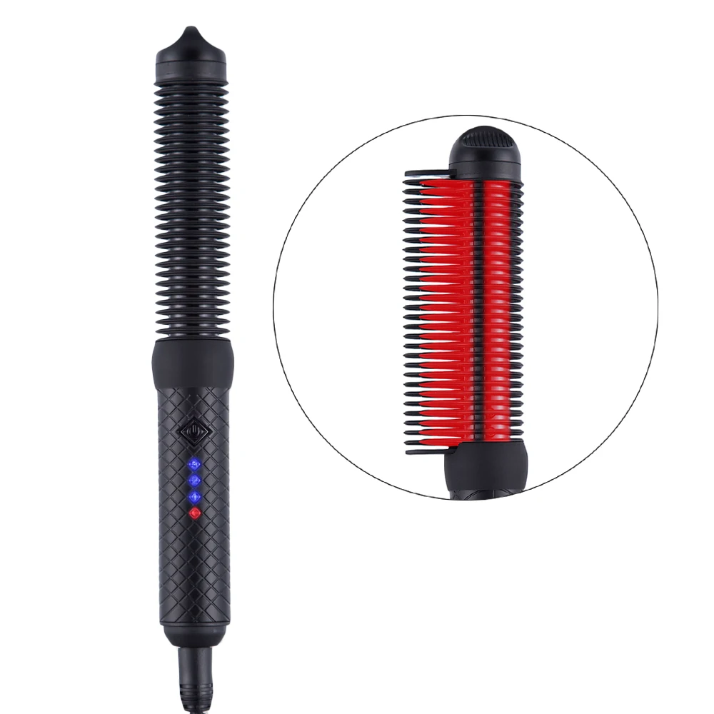 Madami 110-220V Ions Comb Ionic Steam Iron Hair Straightener Straightening Iron Brush Perfect Styler LED Display Long Teeth Tool (9)