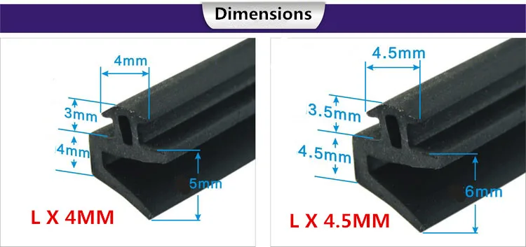 10 м оконные уплотнения l-типа из алюминиевого сплава, открытые двери и окна, герметичные оконные уплотнения