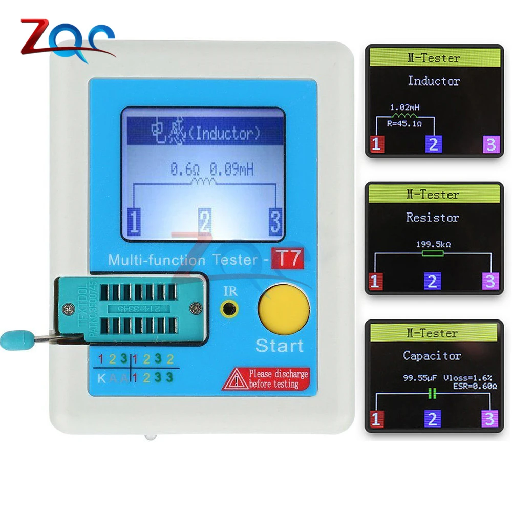 Lcr T7 Tft Lcd Affichage Transistor Diode Triode Resistance Condensateur Detecteur Esr Lcr Npn Pnp Metre Mosfet Jfet Igbt Multimetre Aliexpress