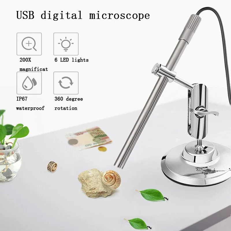 Микроскоп эндоскоп с 8 светодисветодиодный и USB портом|Микроскопы| |