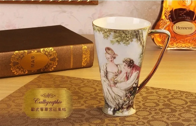 Креативный подарок костяного фарфора чашки и кружки для воды высшего класса фарфоровая кофейная чашка