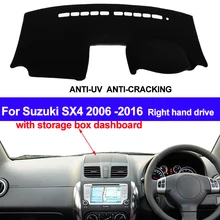 TAIJS приборной панели автомобиля Обложка коврик с рельефом для Suzuki SX4 все годы с ящик для хранения автомобильный коврик для панели Pad правым