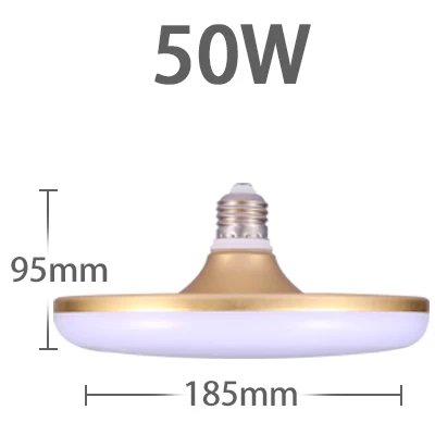 Светодиодная лампа E27, 220 В, светодиодная лампа, светильник 15 Вт, 20 Вт, 30 Вт, 40 Вт, 50 Вт, 60 Вт, мощная ампула, Bombillas, Светодиодный точечный светильник для дома, светильник, холодный белый цвет - Испускаемый цвет: Golden 50W