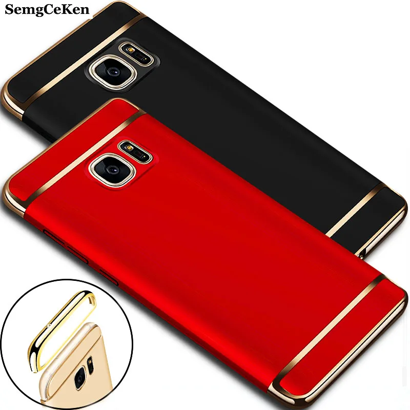 YueTuo Роскошный чехол для Samsung Galaxy S7 S 7 edge S7edge оригинальный золотой черный ультра