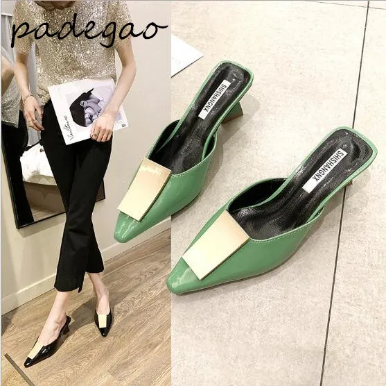 

2019 summer new pointed out wearing slippers women fashion wild sexy with sandals women's shoes A262