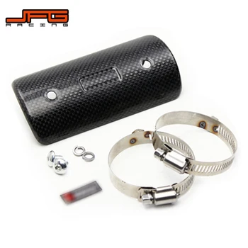 

Motorcycle Black Carbon Fiber Exhaust Pipe Muffer Protection Heat Shield Cover For KTM EXC SX XC SXF SXS YZ WR YZF CR XR KLX KX
