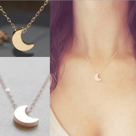 half moon pendant gold