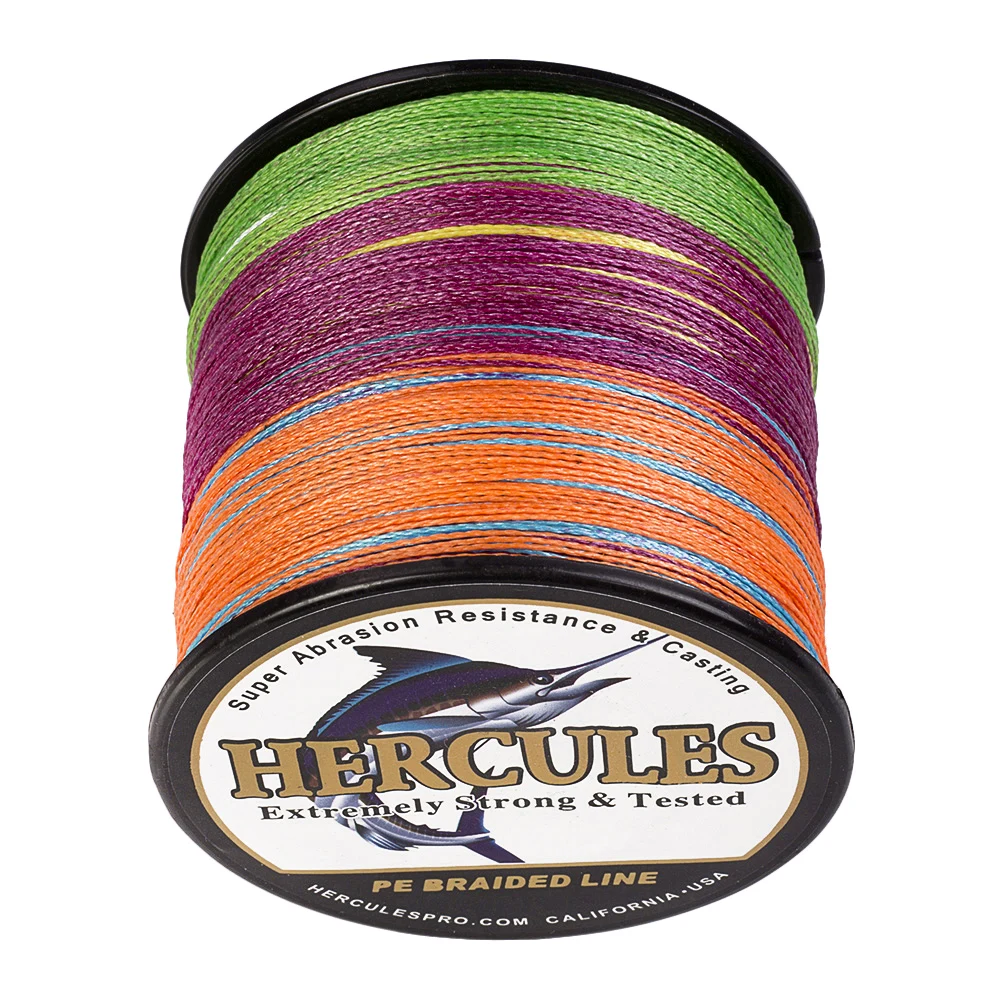 HERCULES Cost-Effective Super Strong 4 Strands Braided Fishing Line 6LB to  100LB Test for Salt-Water, 109/328 / 547/1094 Yards (100M / 300M / 500M /