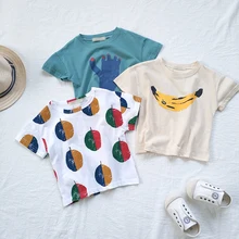 INS/Популярная летняя одежда для маленьких мальчиков детские футболки BOBO, одежда для мальчиков, одежда для девочек, детские футболки, специальное предложение