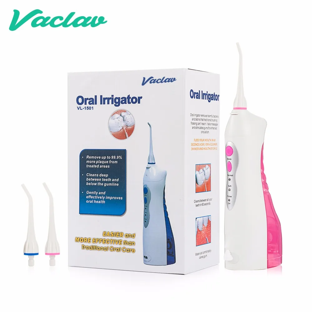 

Vaclav Water Flosser Waterpick Oral Irrigation Dental Flosser Irrigator Rechargeable Water Floss Portable Dental Water Floss