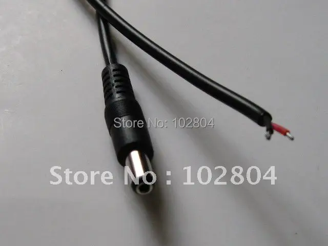 

40 Pcs Per Lot DC Power Plug Male Connector 5.5x2.1mm With Cord Cable 100cm Hot Sale High Quality