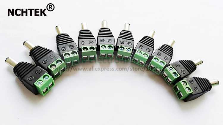 

NCHTEK DC 5.5x2.1mm Power Male Jack Connector Plugs For LED Light Strip/Free Shipping/30PCS