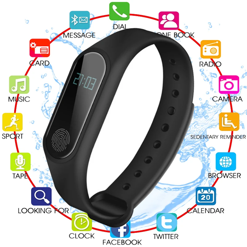 TOLASI M2 умный фитнес браслет часы miband сенсорный экран OLED монитор сна пульсометр xiaomi