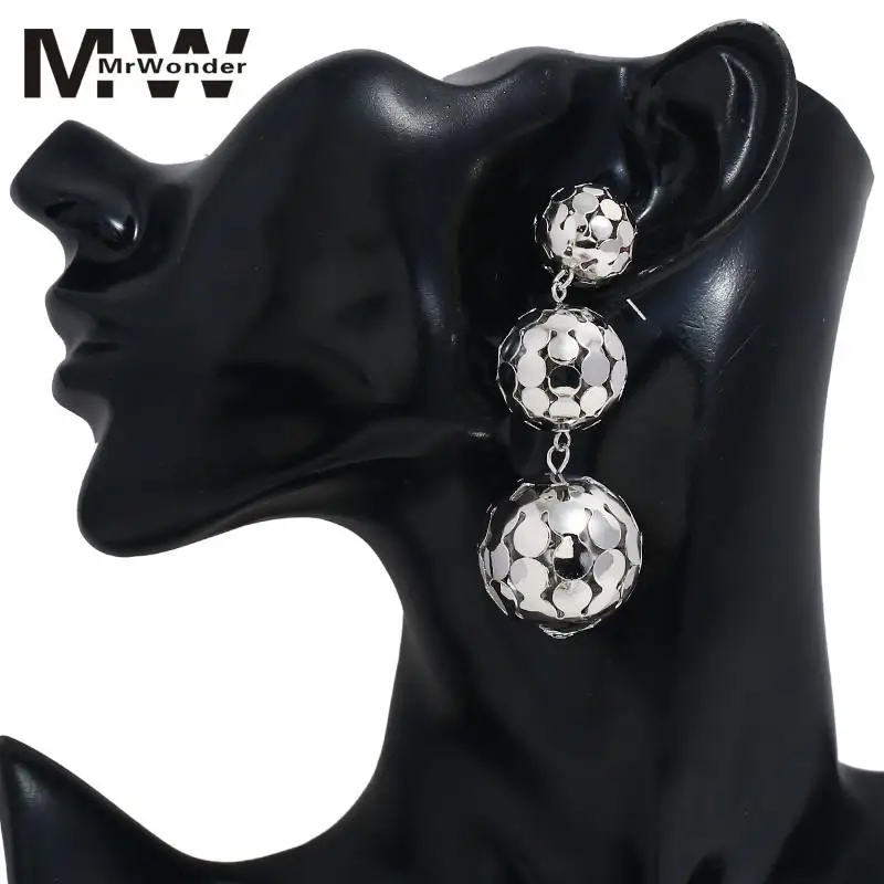 mrwonder Mental Ball Dangle Earring Brand Designed Fashion Hollow Metal