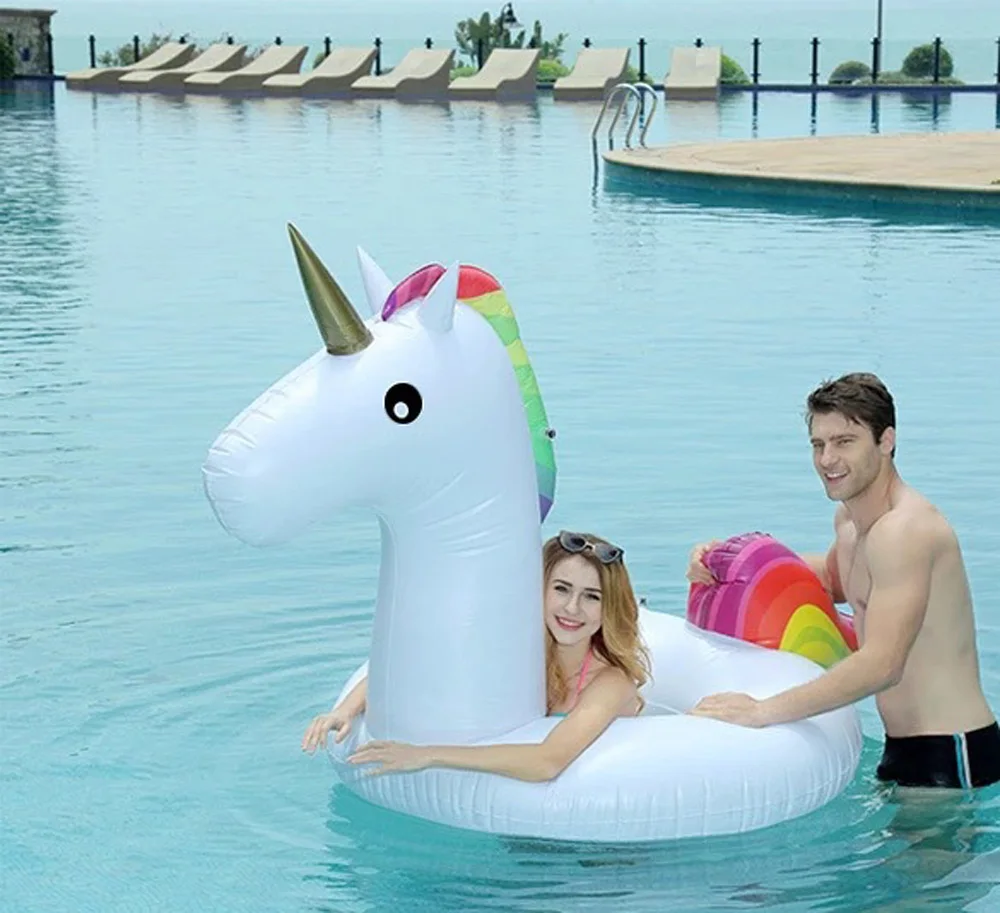 

Inflatable swimming ring unicorn water air cushion swimming pool floating children swimming ring water toys