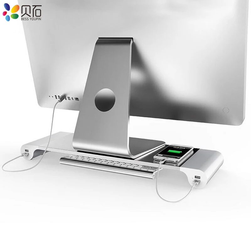 Portable 4 Ports USB Laptop Computer Monitor Stand PC Monitor Holder Notebook Desktop Mount Non-slip Holder for MacBook Pro/Air Portable 4 Ports USB Laptop Computer Monitor Stand PC Monitor Holder Notebook Desktop Mount Non-slip Holder for MacBook Pro/Air