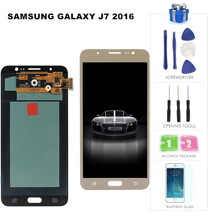 

original For Samsung galaxy J7 2016 display 5,0 pulgadas For Samsung J710 J710F J710FN J710M LCD pantalla Completa