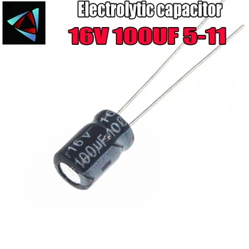 

30PCS Higt quality 16V 100UF 5*11mm 100UF 16V 5*11 Electrolytic capacitor