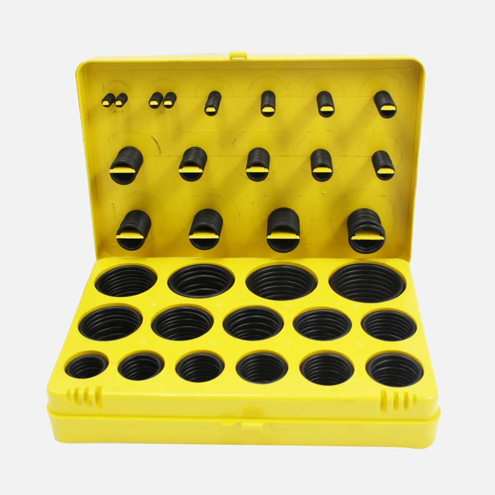 

386PCS Metric O-Ring Service Kits Natural Buna Rubber Standard Industrial Ring Assortment Variaty Models O Ring Repairing Box